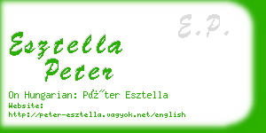 esztella peter business card